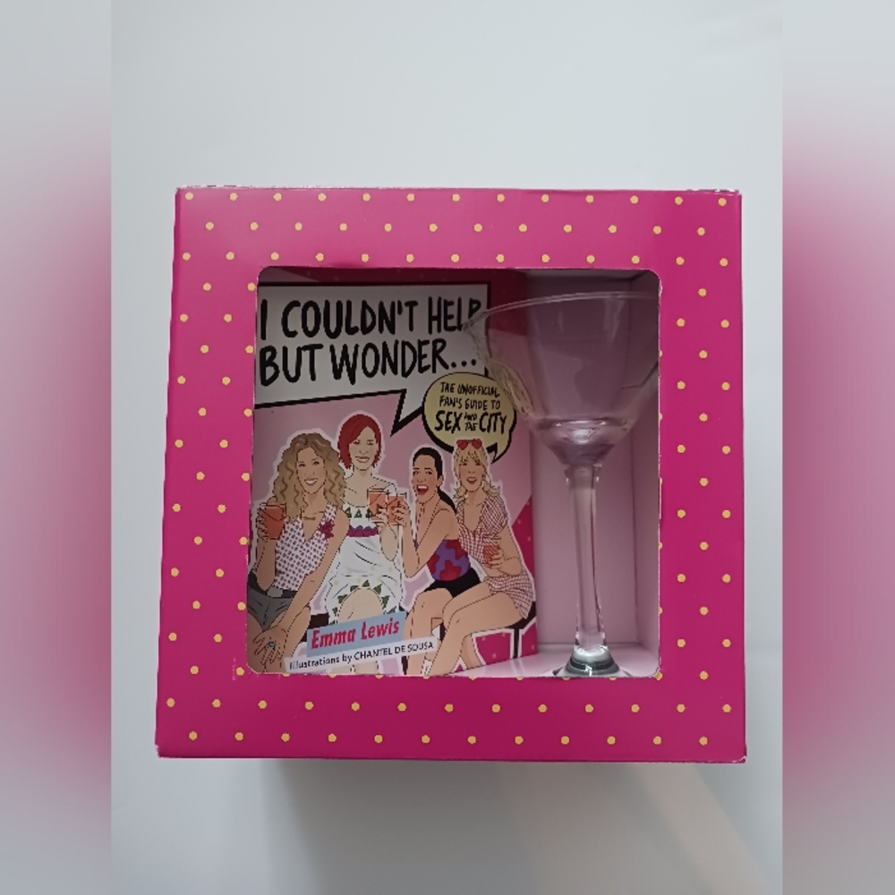 NWT Sex & The City - Martini Glass & Book Bundle